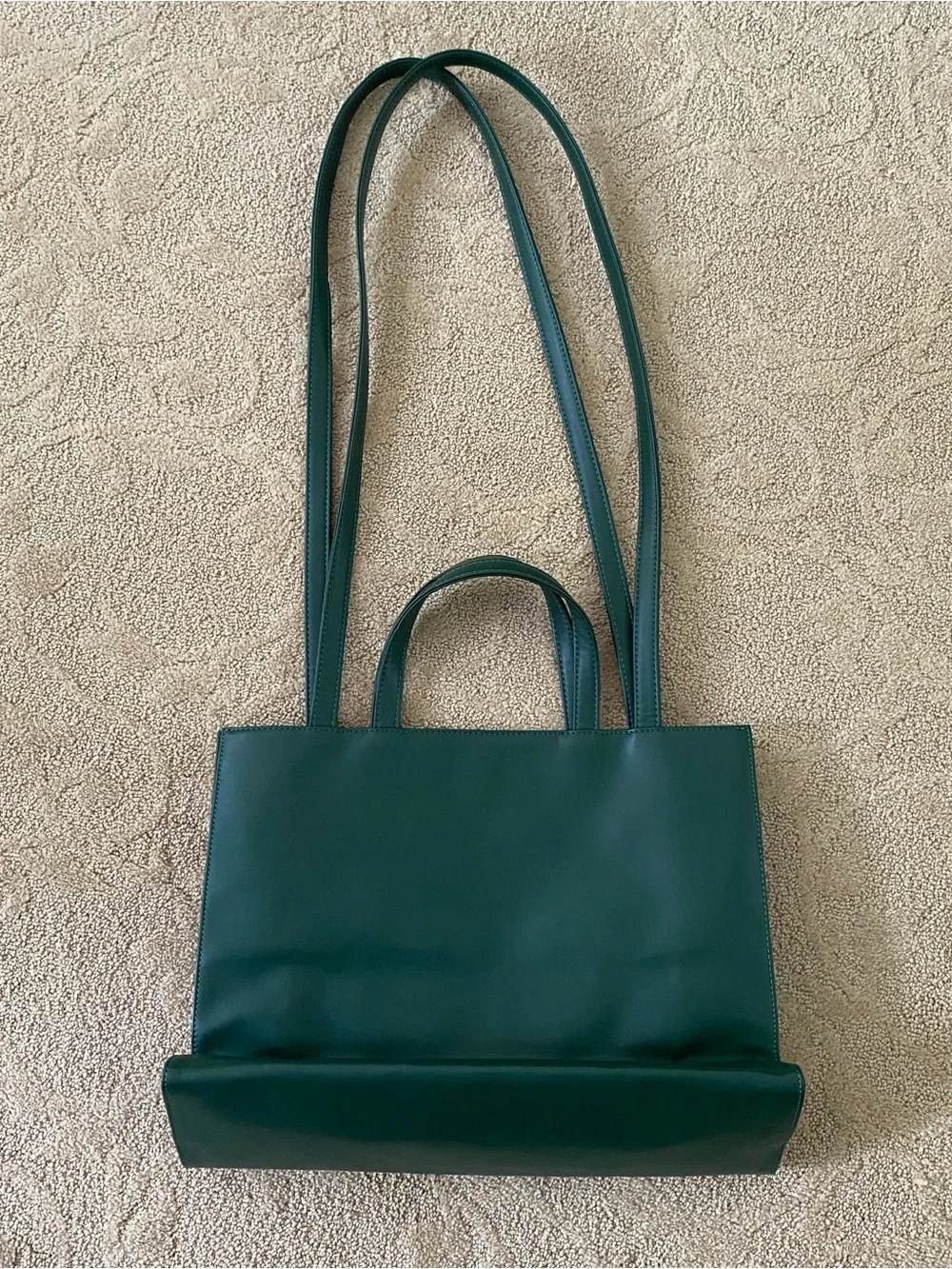 Telfar Medium Shopping Bag Dark Olive Vegan Leather Tote Crossbody